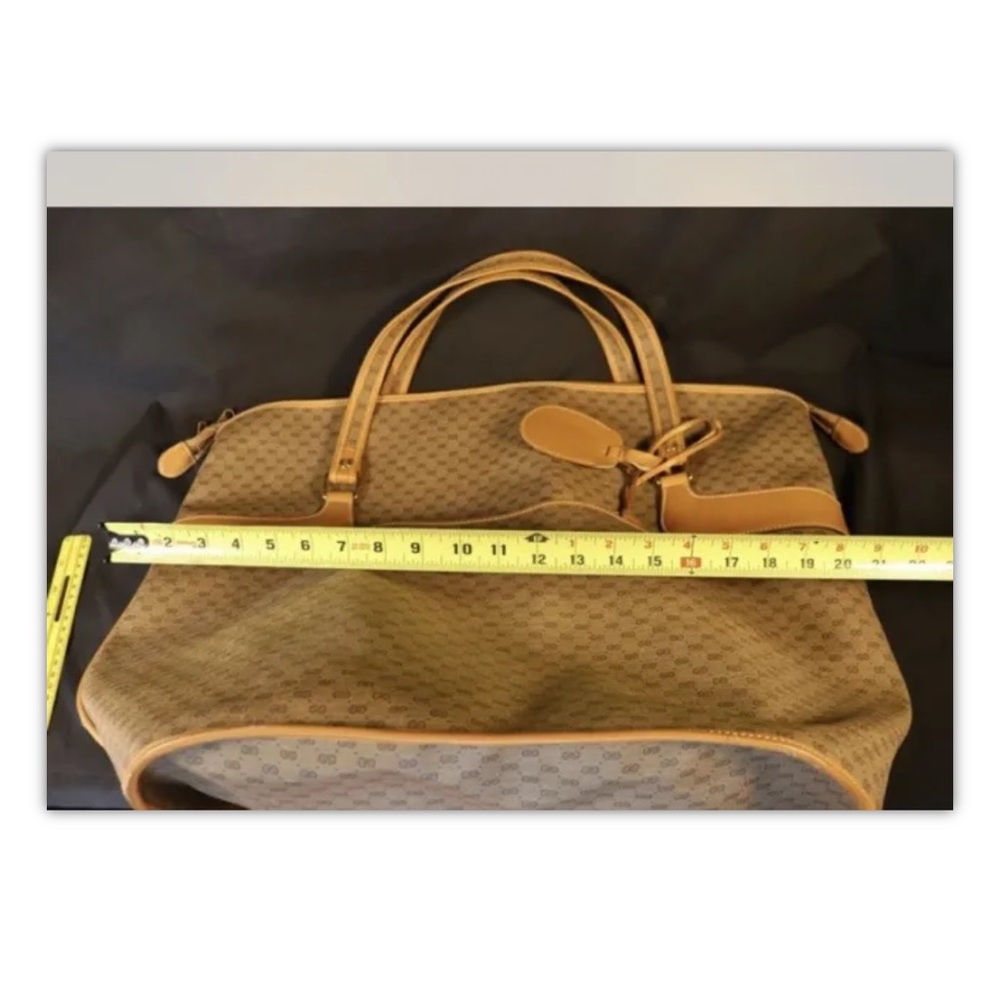 Gucci GG Monogram Travel Vintage Bag Authentic Overnight Bag EUC. 
22X18 - Picture 4 of 4